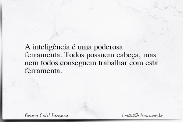 Frase de Bruno Calil Fonseca