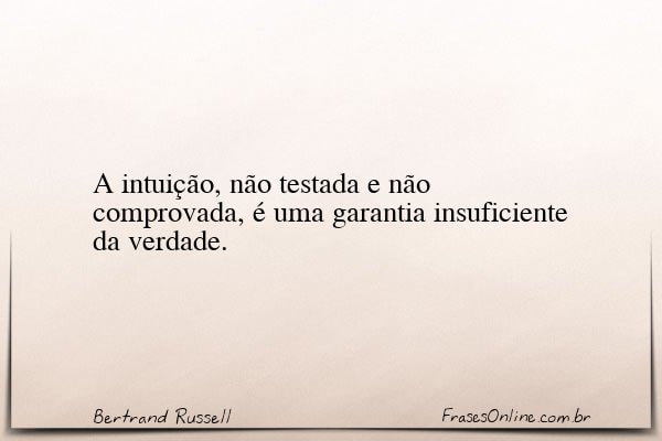 Frase de Bertrand Russell