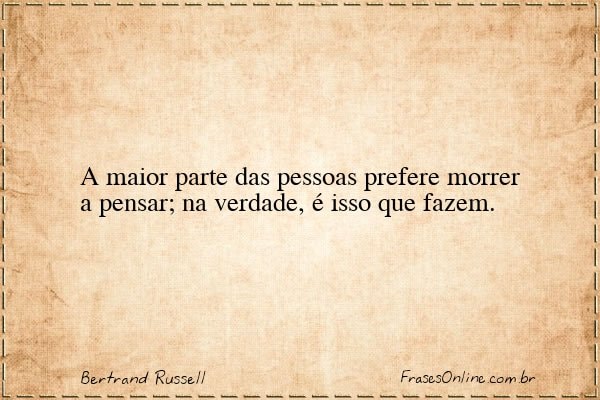 Frase de Bertrand Russell
