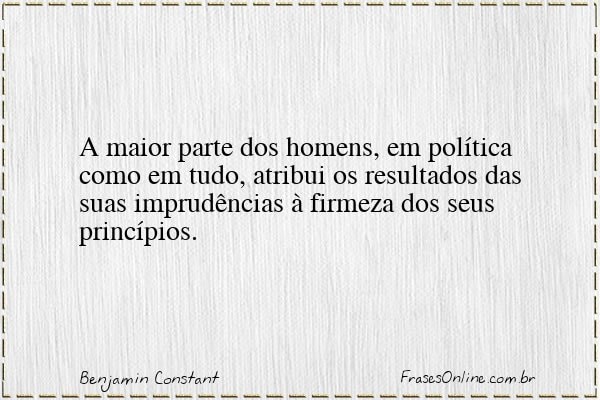 Frase de Benjamin Constant