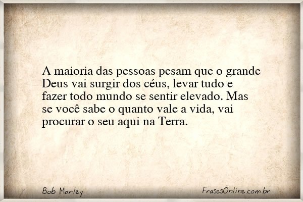 Frase de Bob Marley