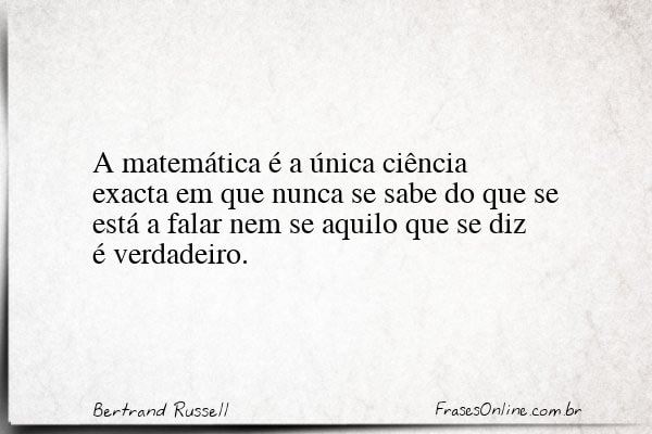 Frase de Bertrand Russell