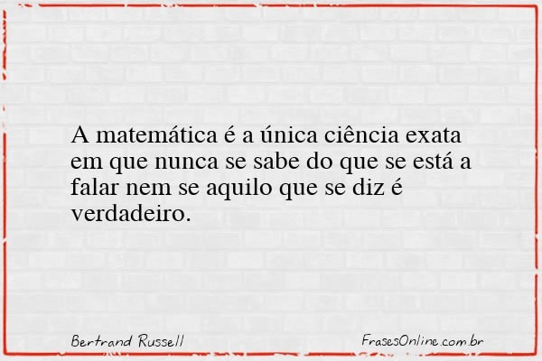 Frase de Bertrand Russell
