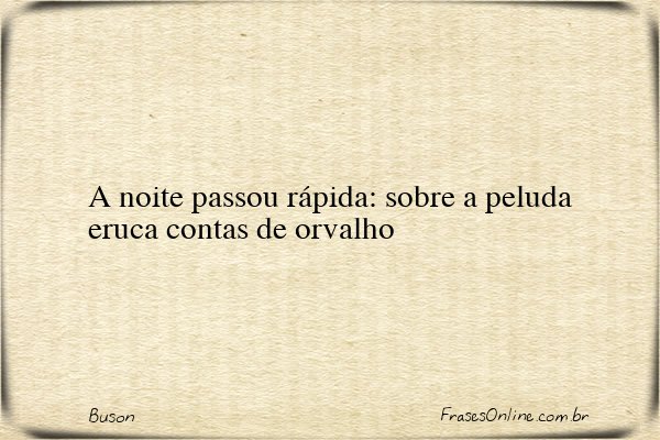 Frase de Buson