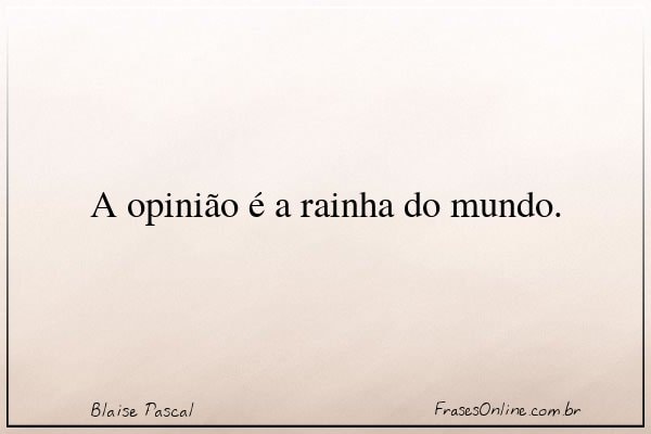 Frase de Blaise Pascal
