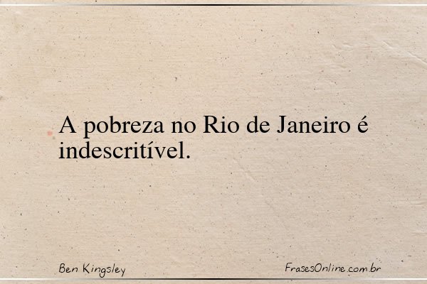 Frase de Ben Kingsley