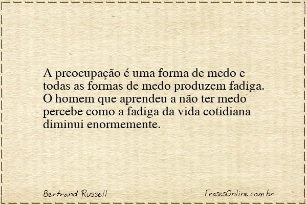 Frase de Bertrand Russell