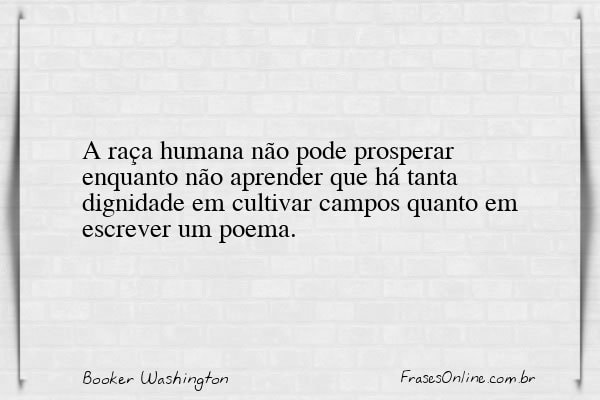 Frase de Booker Washington