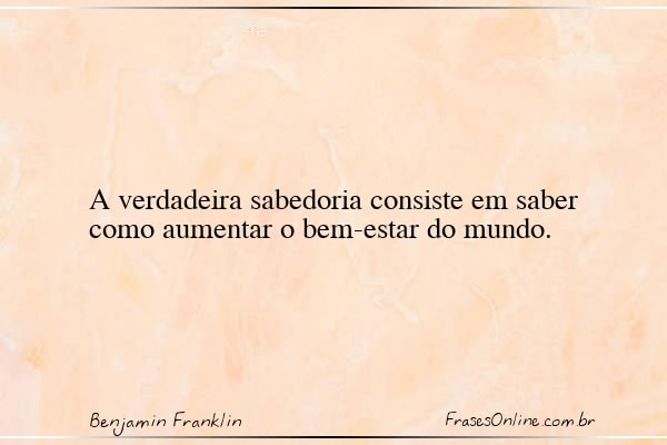 Frase de Benjamin Franklin