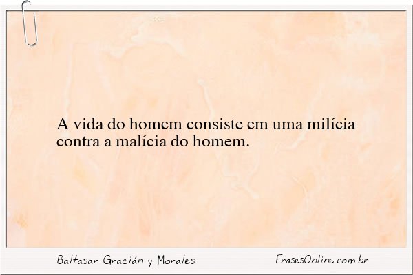 Frase de Baltasar Gracián y Morales