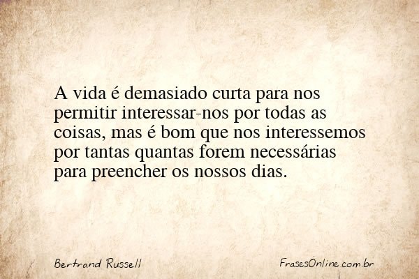 Frase de Bertrand Russell