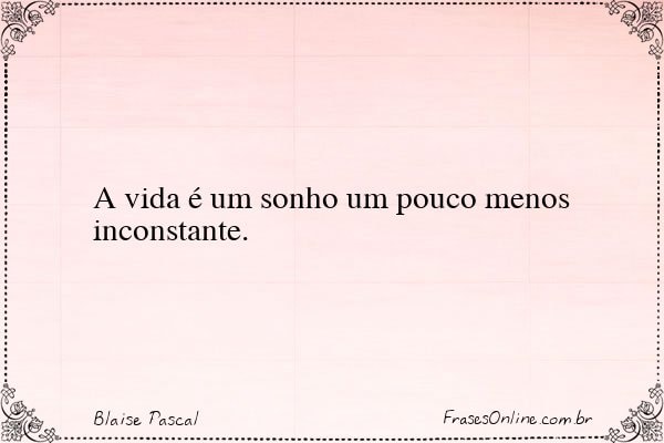 Frase de Blaise Pascal