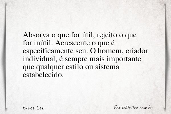 Frase de Bruce Lee