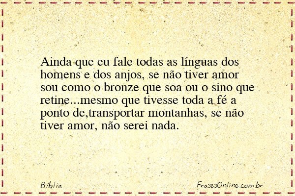 Frase de Bíblia