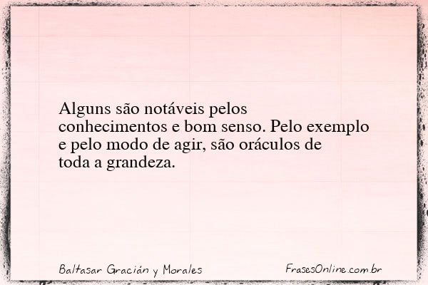 Frase de Baltasar Gracián y Morales