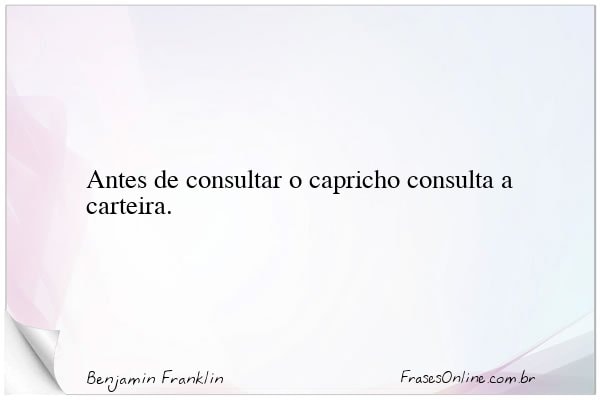 Frase de Benjamin Franklin