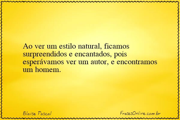 Frase de Blaise Pascal