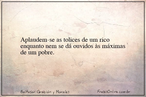 Frase de Baltasar Gracián y Morales
