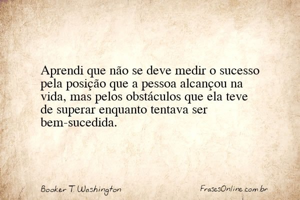 Frase de Booker T. Washington