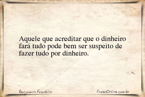 Frase de Benjamin Franklin