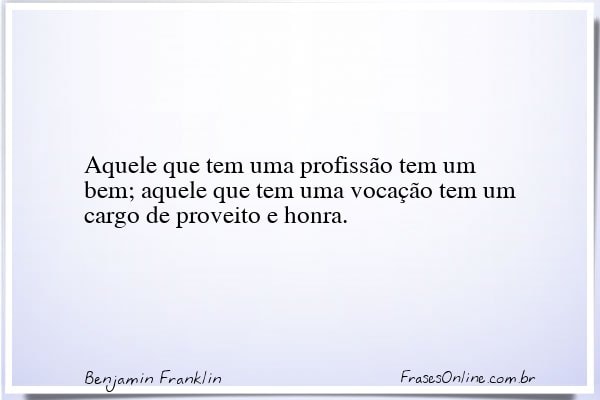 Frase de Benjamin Franklin