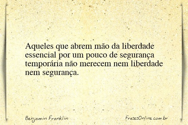 Frase de Benjamin Franklin