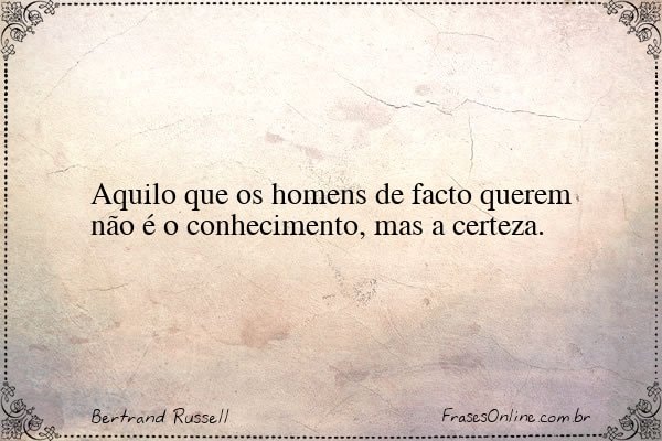 Frase de Bertrand Russell