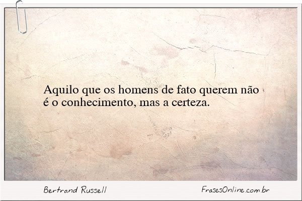 Frase de Bertrand Russell