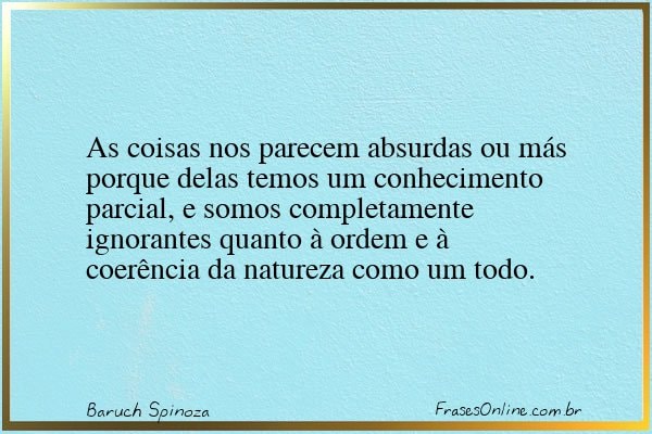 Frase de Baruch Spinoza