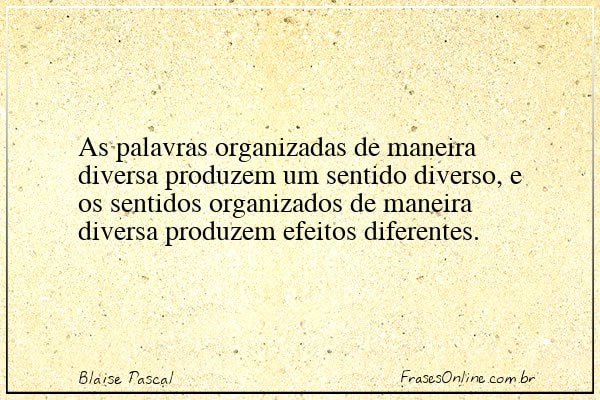 Frase de Blaise Pascal