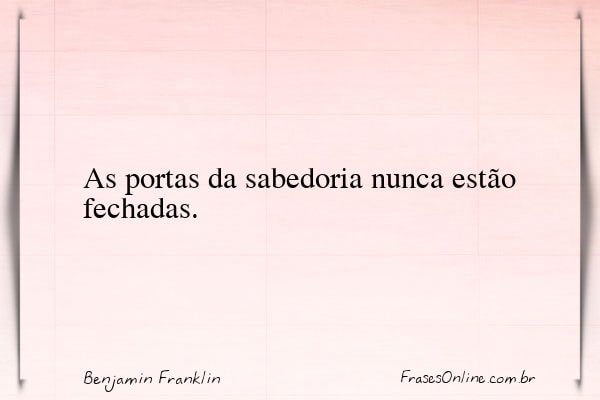Frase de Benjamin Franklin