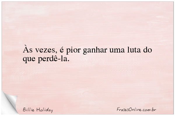 Frase de Billie Holiday