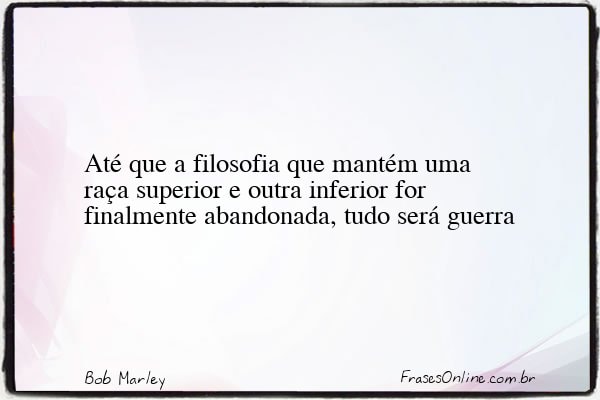 Frase de Bob Marley