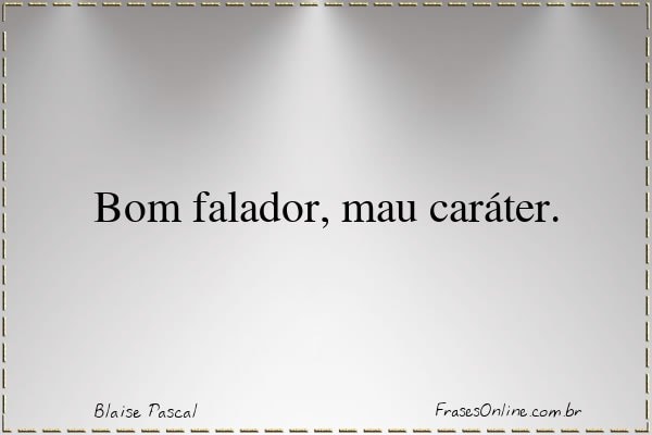 Frase de Blaise Pascal