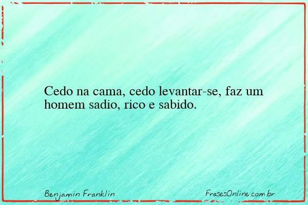 Frase de Benjamin Franklin