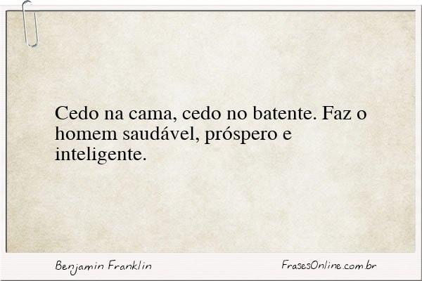 Frase de Benjamin Franklin