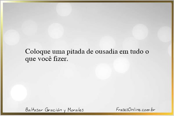 Frase de Baltasar Gracián y Morales