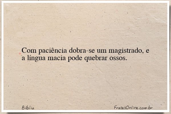 Frase de Bíblia