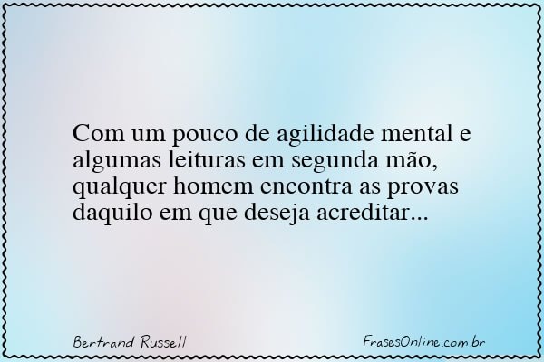 Frase de Bertrand Russell