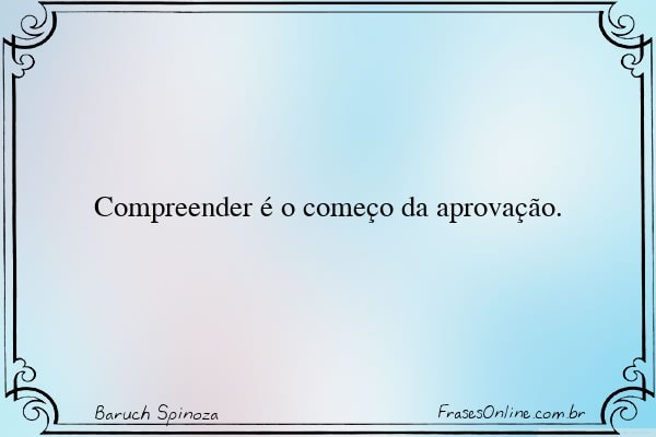 Frase de Baruch Spinoza