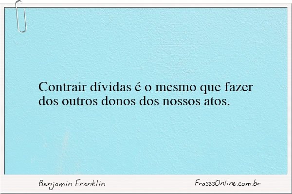 Frase de Benjamin Franklin