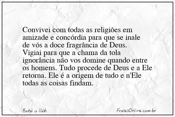 Frase de Bahá u lláh