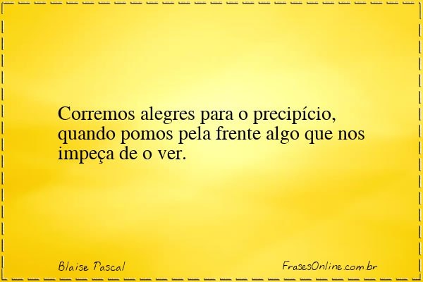 Frase de Blaise Pascal