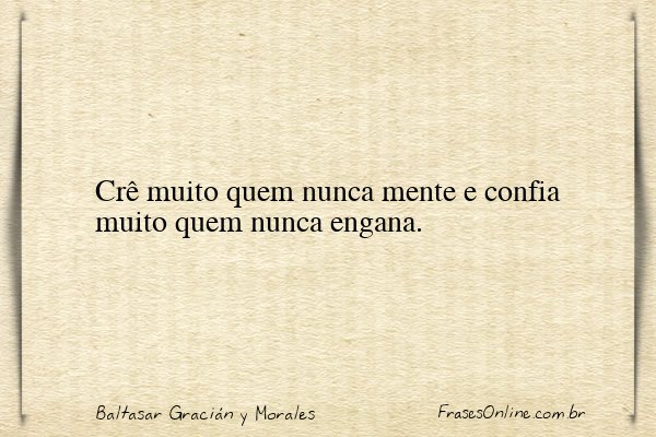 Frase de Baltasar Gracián y Morales