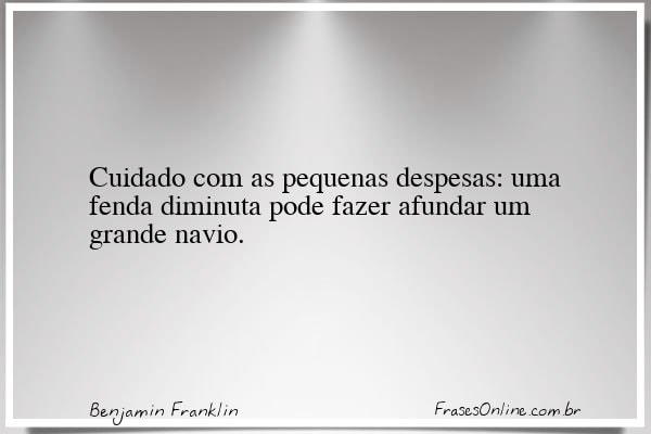 Frase de Benjamin Franklin