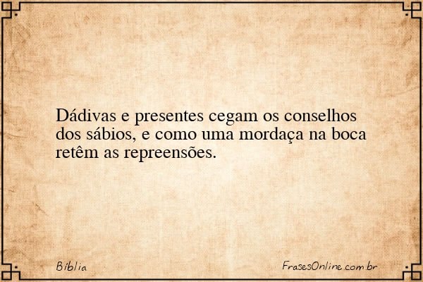 Frase de Bíblia