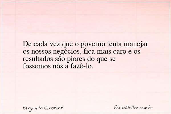Frase de Benjamin Constant