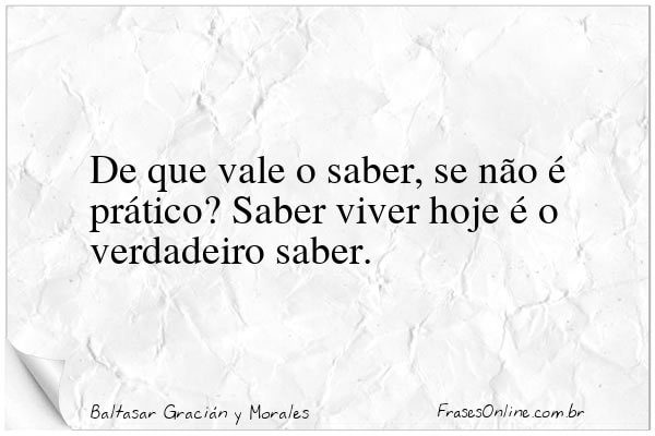 Frase de Baltasar Gracián y Morales
