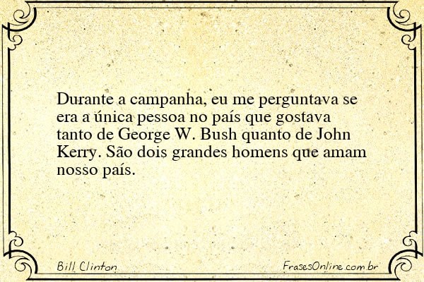 Frase de Bill Clinton