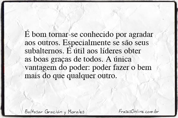 Frase de Baltasar Gracián y Morales